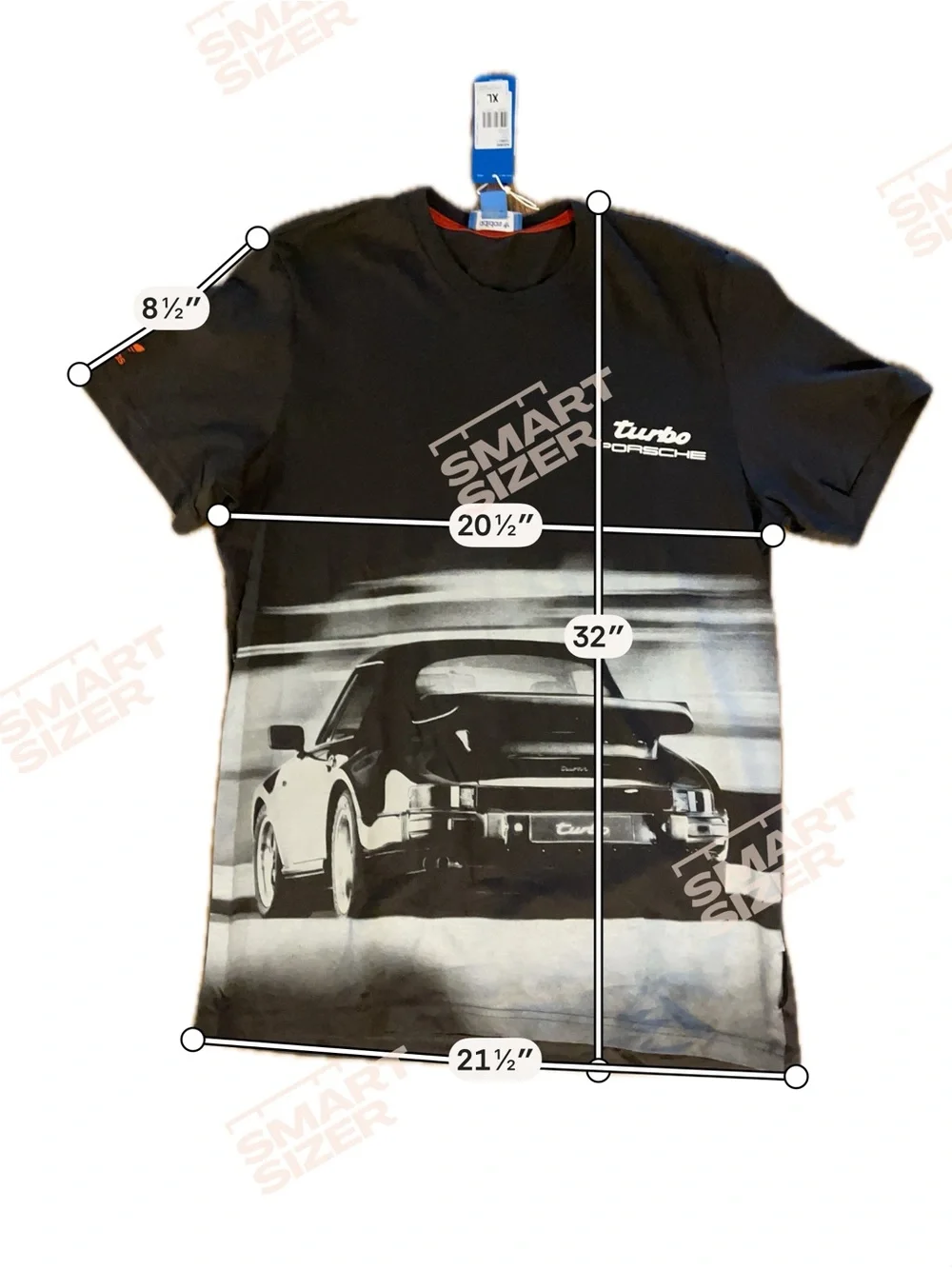 adidas Black & Red Porsche Turbo Graphic Short-Sleeve Tee